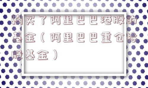 购买了阿里巴巴港股的基金（阿里巴巴重仓持股基金）