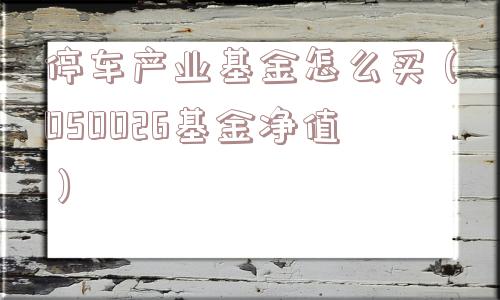 停车产业基金怎么买(050026基金净值) 停车产业基金怎么买(050026基金净值)