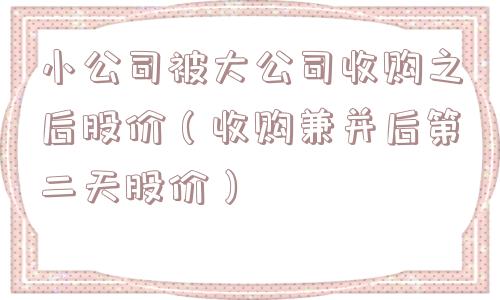 小公司被大公司收购之后股价(收购兼并后第二天股价) 小公司被大公司收购之后股价(收购兼并后第二天股价)