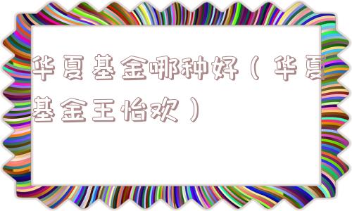 华夏基金哪种好（华夏基金王怡欢）