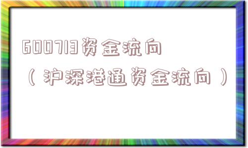 600713资金流向(沪深港通资金流向) 600713资金流向(沪深港通资金流向)