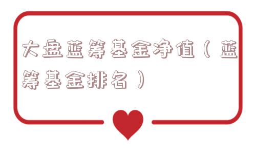 大盘蓝筹基金净值（蓝筹基金排名）