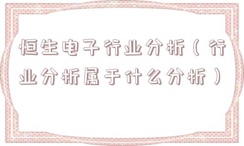 恒生电子行业分析（行业分析属于什么分析）