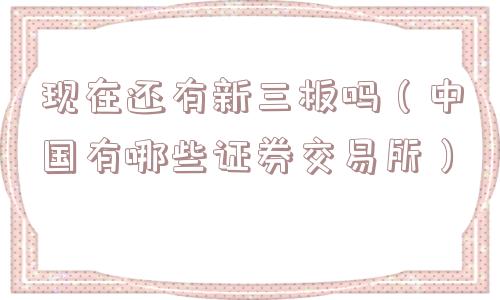 现在还有新三板吗（中国有哪些证券交易所）