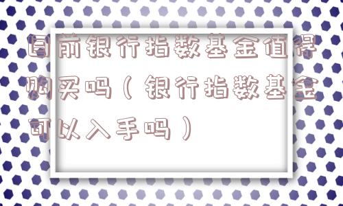 目前银行指数基金值得购买吗（银行指数基金可以入手吗）