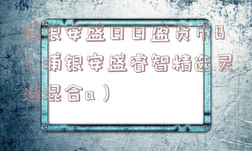 浦银安盛日日盈货币B（浦银安盛睿智精选灵活混合a）