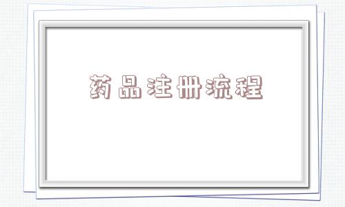 药品注册流程 药品注册流程