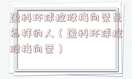 盈科环球控股梅向荣是怎样的人（盈科环球控股梅向荣）