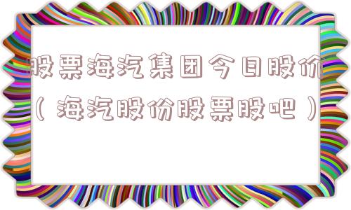 股票海汽集团今日股价（海汽股份股票股吧）