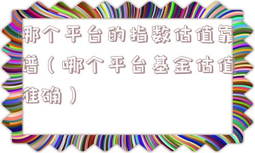 哪个平台的指数估值靠谱（哪个平台基金估值准确）
